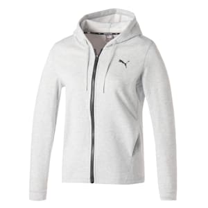 ウィメンズ モダンスポーツ フルジップ フーディー, Light Gray Heather
