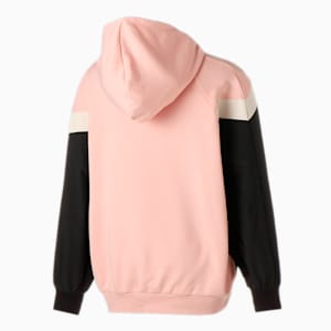 ウィメンズ ファブリック ミックス フーディー スウェット, PUMA Black-Rose Dust
