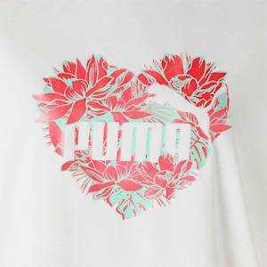 ウィメンズ 半袖 ハート Tシャツ, PUMA White