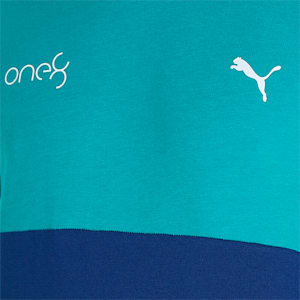 PUMA x one8 Colorblock Crew-Neck Men's Sweatshirt, Blazing Blue, extralarge-IND