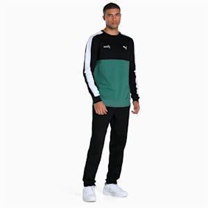 PUMA x one8 Colorblock Crew-Neck Men's Sweatshirt, Deep Forest, extralarge-IND