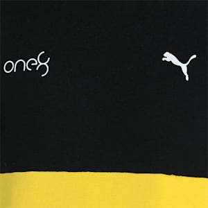 PUMA x one8 Colorblock Crew-Neck Men's Sweatshirt, Sun Ray Yellow, extralarge-IND