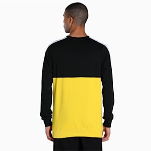 PUMA x one8 Colorblock Crew-Neck Men's Sweatshirt, Sun Ray Yellow, extralarge-IND