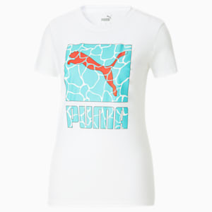 T-shirt à graphique Pool Party, femme, Blanc Puma