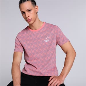 PUMA x one8 Printed Men's Slim Fit T-Shirt, Hibiscus Flower, extralarge-IND
