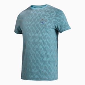 PUMA x one8 Printed Men's Slim Fit T-Shirt, Adriatic, extralarge-IND