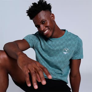 PUMA x one8 Printed Men's Slim Fit T-Shirt, Adriatic, extralarge-IND