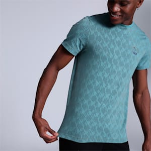 PUMA x one8 Printed Men's Slim Fit T-Shirt, Adriatic, extralarge-IND