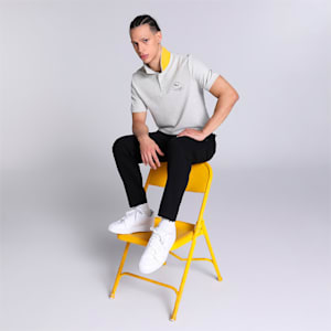 One8 Virat Kohli Stylized Men's Polo, PUMA White Heather