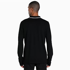 Long Sleeve Men's Polo, Puma Black