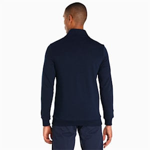 Knitted Multi Logo Men's Slim Fit Jacket, Peacoat, extralarge-IND