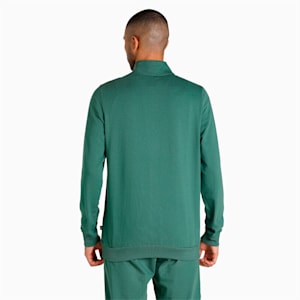 Knitted FF Logo Men's Slim Fit Jacket, Deep Forest, extralarge-IND