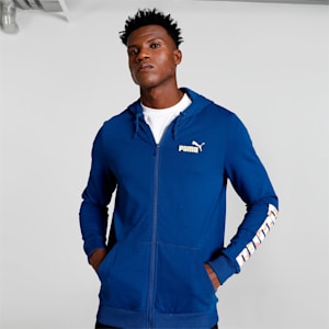 Logo Knitted Men's Slim Fit Jacket, Blazing Blue, extralarge-IND