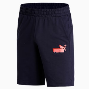 Men's Multi Logo Knitted Shorts, Peacoat, extralarge-IND