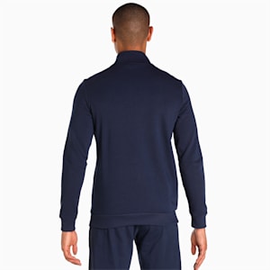 Knitted Multi Logo Men's Slim Fit Jacket, Peacoat, extralarge-IND