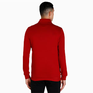 Knitted Multi Logo Men's Slim Fit Jacket, Intense Red, extralarge-IND