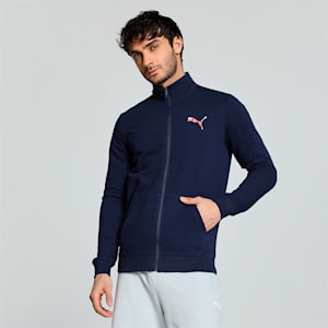 Stylized Cat Graphic Men's Slim Fit Jacket, Peacoat, extralarge-IND