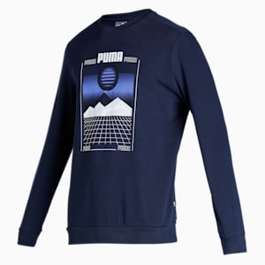 3D Graphic Men's Regular Fit Sweatshirt, Parisian Night, extralarge-IND
