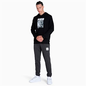 Cat Graphic Men's Regular Fit Hoodie, Puma Black, extralarge-IND