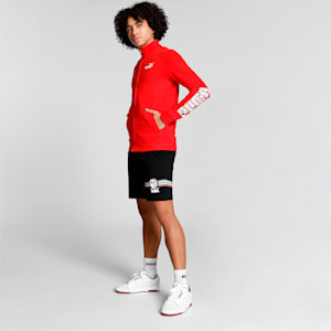 Men's Graphic Slim Fit Jacket, High Risk Red, extralarge-IND