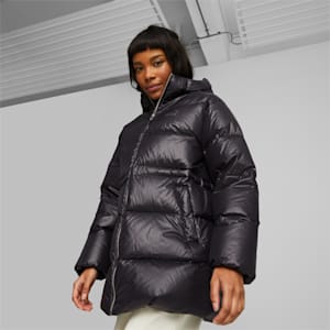 Women's Style Hooded Down Jacket, PUMA Black, extralarge