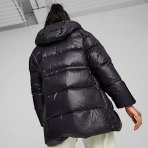 Chamarra de plumón con capucha para mujer, PUMA Black, extralarge