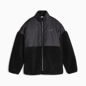 Chamarra híbrida Sherpa para mujer, PUMA Black, extralarge