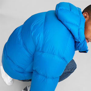 Men's Hooded Ultra Down Puffer Jacket, Racing Blue, extralarge-GBR