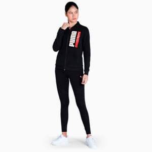 Women's Regular Fit Graphic Jacket, Puma Black, extralarge-IND