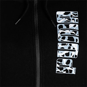 Camo Graphic Women's Regular Fit Hoodie, Puma Black, extralarge-IND