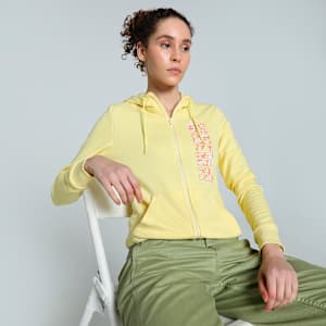 Camo Graphic Women's Regular Fit Hoodie, Pale Lemon, extralarge-IND