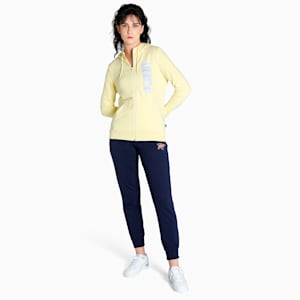 Women's Regular Fit Graphic Hoodie, Pale Lemon, extralarge-IND