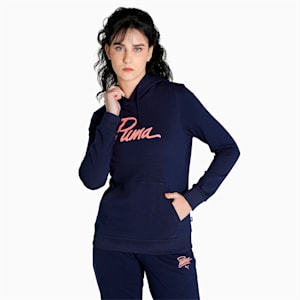 Logo Regular Fit Hoodie, Peacoat, extralarge-IND