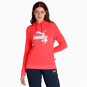 FP Graphic Women's Regular Fit Hoodie, Salmon, extralarge-IND