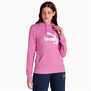 FP Graphic Women's Regular Fit Hoodie, Mauve Pop, extralarge-IND