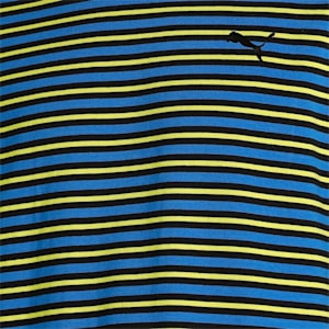 PUMA Men's Striped T-Shirt & Joggers Set, Victoria Blue-Puma Black, extralarge-IND