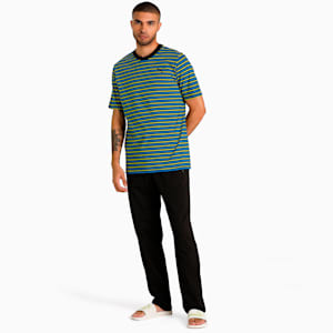 PUMA T-Shirt+Jogger Men's Set, Victoria Blue-Puma Black