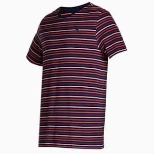 Men's Stripe T-Shirt & Shorts Set, Peacoat-Peacoat, extralarge-IND
