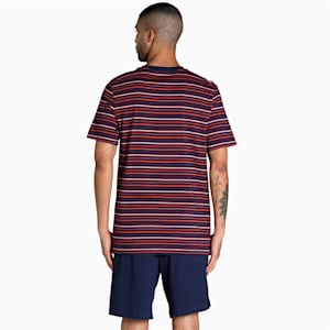 Men's Stripe T-Shirt & Shorts Set, Peacoat-Peacoat, extralarge-IND