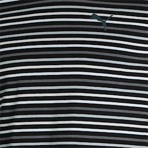 Men's Stripe T-Shirt & Shorts Set, Puma Black-CASTLEROCK, extralarge-IND
