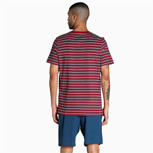 PUMA Men's Basic T-Shirt & Shorts Set, Rhubarb-Dark Denim
