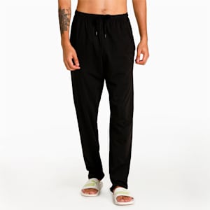 Black cotton joggers for Men