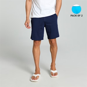 Men's Shorts Pack of 2, Peacoat-Dresden Blue, extralarge-IND