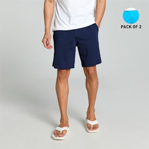 PUMA Men's Pack of 2 Shorts, Peacoat-Dresden Blue