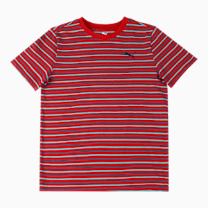 PUMA Design Youth T-Shirt & Jogger Set, Rhubarb-Dark Denim