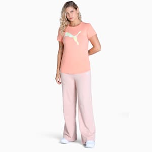 PUMA Women's Flared Pants, Rose Quartz, extralarge-IND