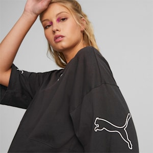 ウィメンズ PUMA POWER カラーブロック 半袖 Tシャツ, PUMA Black