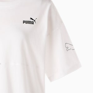ウィメンズ PUMA POWER カラーブロック 半袖 Tシャツ, PUMA White
