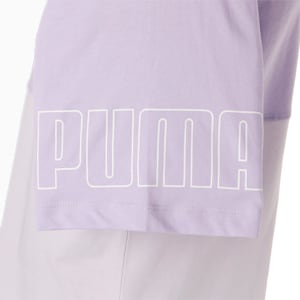 ウィメンズ PUMA POWER カラーブロック 半袖 Tシャツ, Vivid Violet