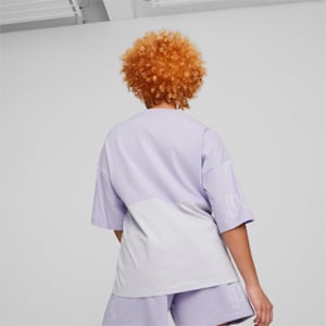 ウィメンズ PUMA POWER カラーブロック 半袖 Tシャツ, Vivid Violet